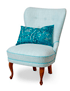 Emma armchair fabric Panaro color Aqua