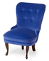 Emma armchair upholstery velvet color violet. Wooden legs, Color Dark brown.